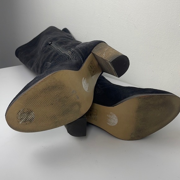 Dolce Vita DV Gray Suede Side Zip Heeled Boots size 6.5 M - Picture 13 of 17